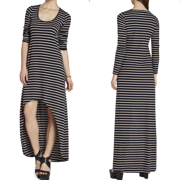 BCBGMaxAzria Dresses & Skirts - BCBG Arianna Striped High-Low Dress NWT